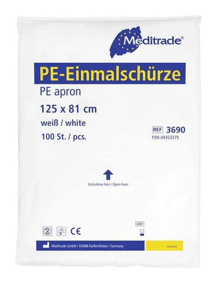 Einmalschürzen, weiß